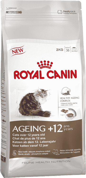 מזון יבש לחתולים מבוגרים מעל גיל 12 4 ק"ג | Royal Canin Senior Ageing 12+