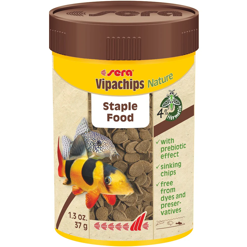 מזון טבעי לדגי נוי שוכני קרקעית 100 מ"ל | Sera Vipachips