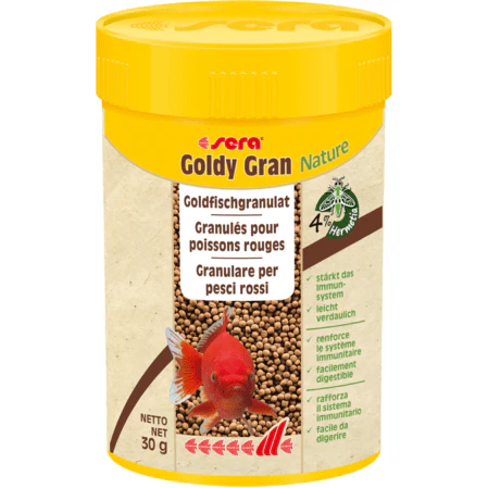 מזון גרגרים צף לדגי זהב ודגי מים קרים 100 מ"ל | Sera Goldy Gran