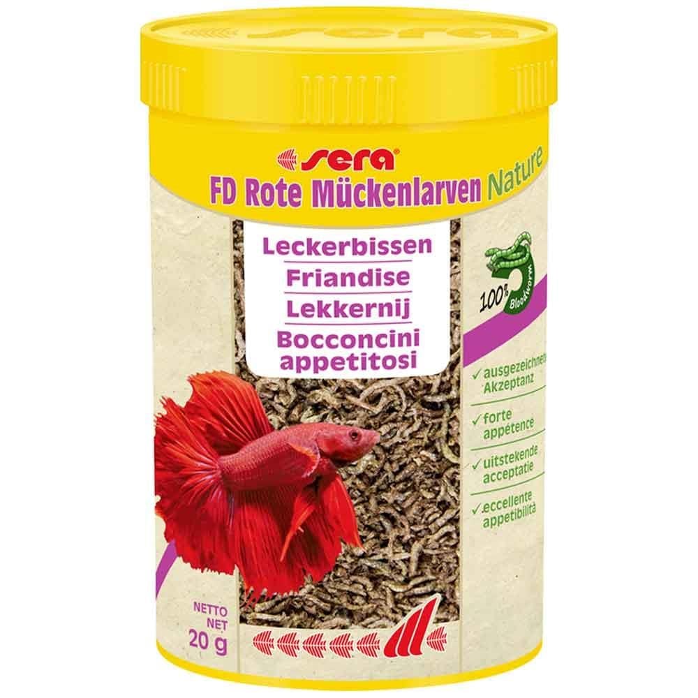 אוכל קפוא ומיובש לדגי נוי 250 מ"ל | Sera Bloodworms