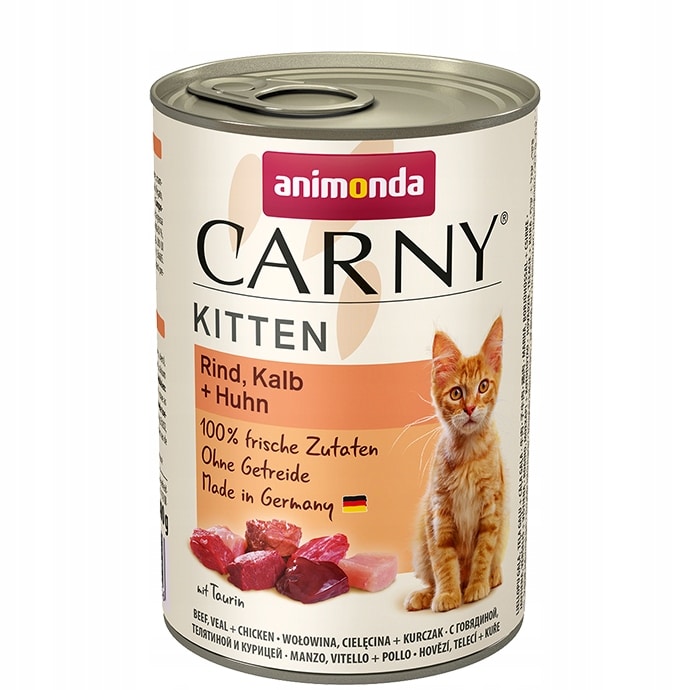 מזון רטוב לגורי חתולים בטעם בקר ועוף 400 גרם | Animonda Carny Kitten Beef & Chicken
