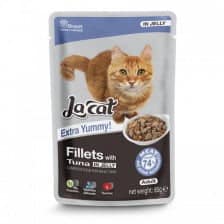 פאוץ' נתחוני לחתולים בטעם טונה בג'לי 85 גרם | LA CAT
