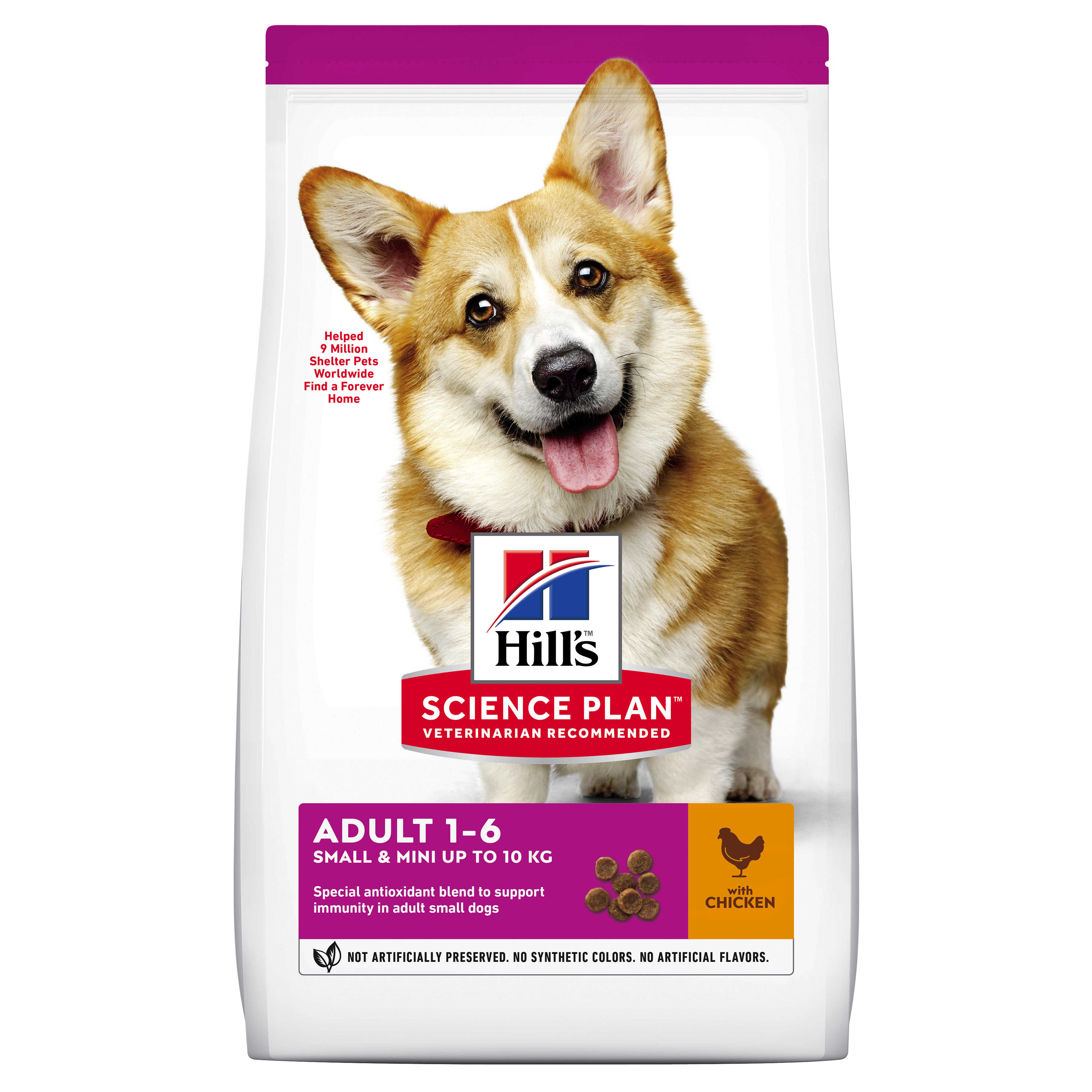 מזון יבש לכלבים בוגרים מגזע קטן 3 ק"ג | Hill's Science Plan Adult Small Bites