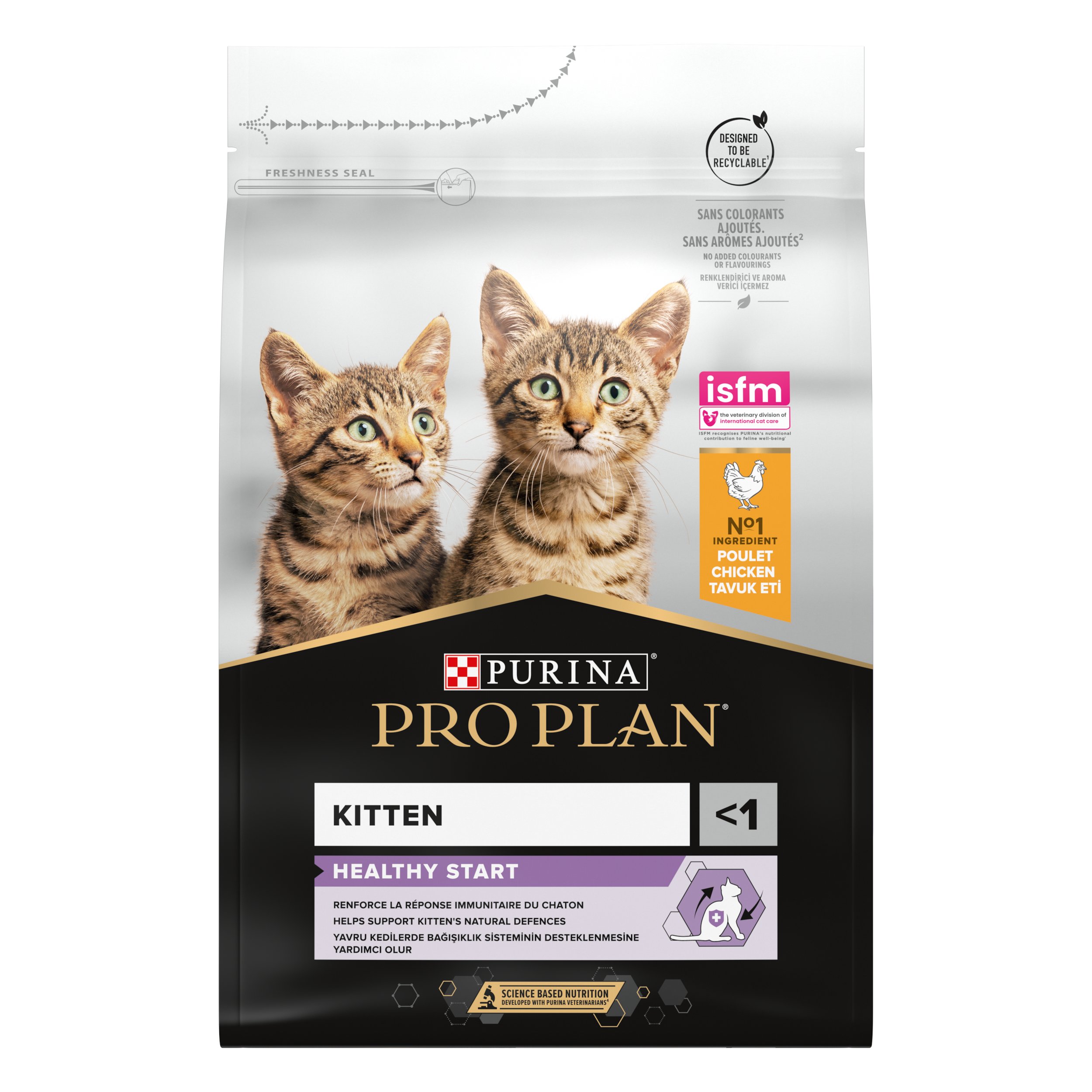 מזון יבש לחתולים גורי עוף 3 ק"ג | Purina Pro Plan Kitten Chicken