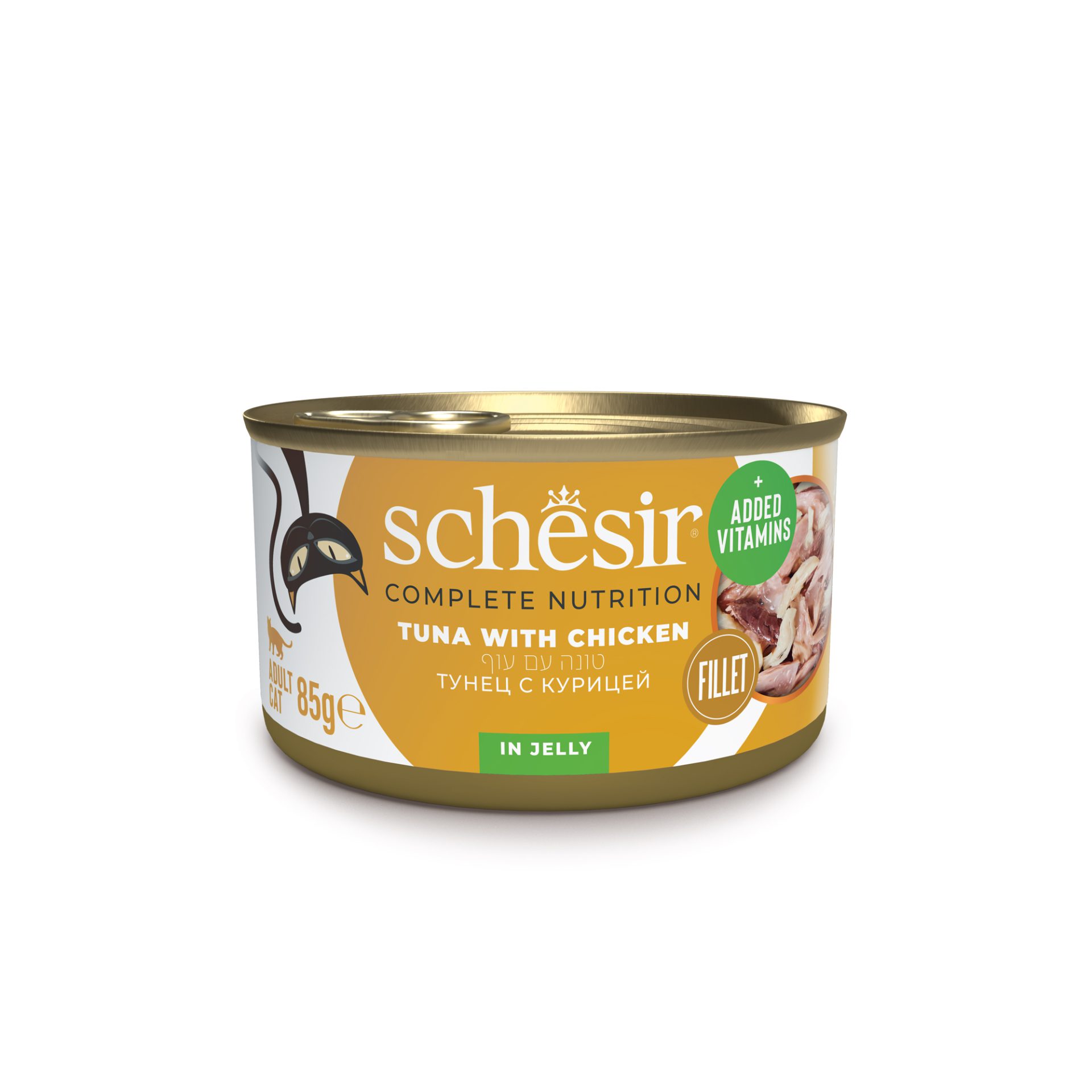 מעדן לחתולים 85 גרם | Schesir Cat Tuna with Chicken in Jelly