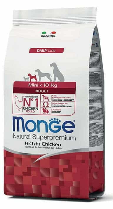 מזון יבש לכלבים בוגרים מגזע קטן 7.5 ק"ג | Monge Mini Adult Chicken