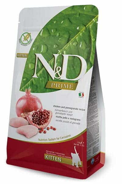 מזון יבש לגורי חתולים 5 ק"ג | Natural & Delicious N&D Prime Chicken & Pomegranate