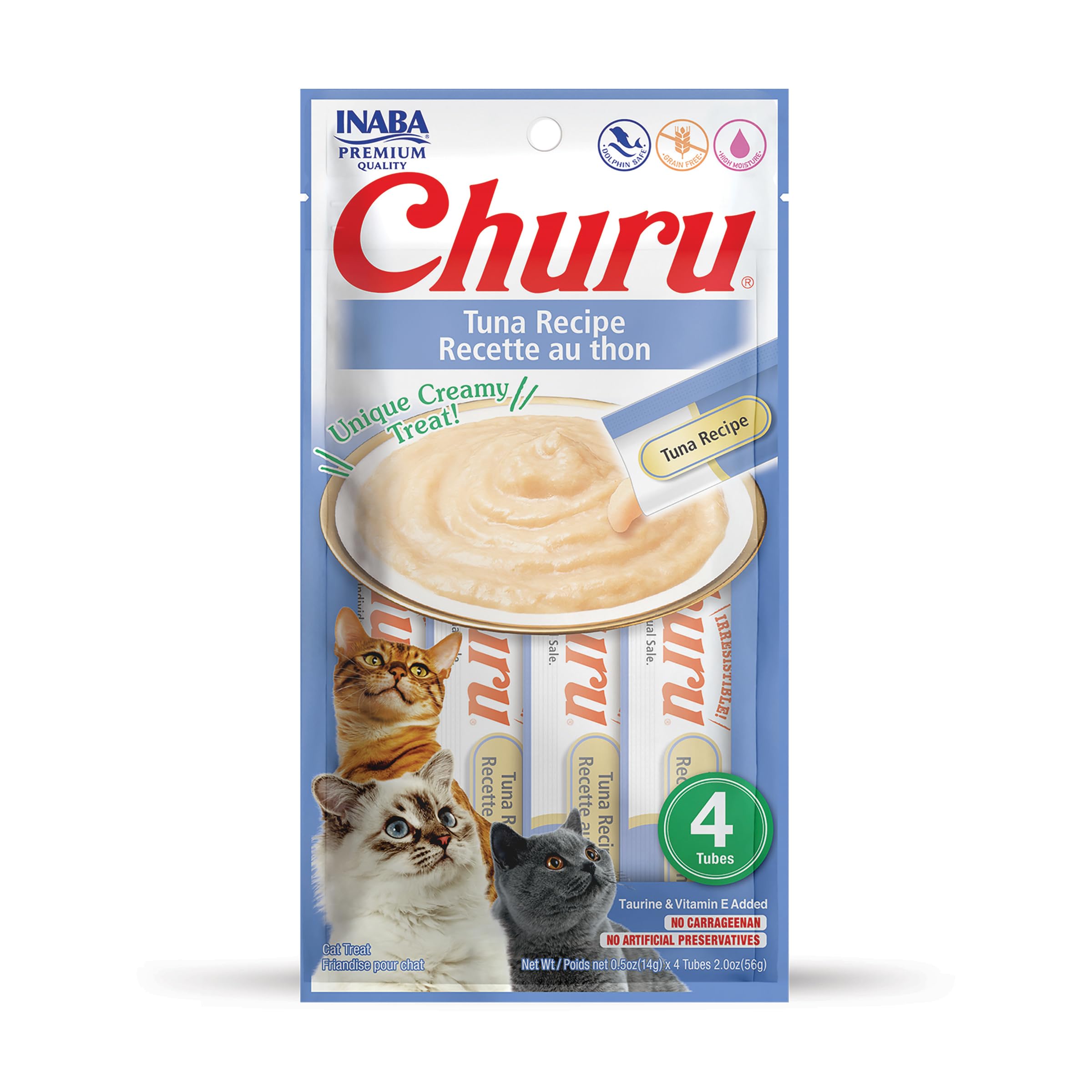 חטיף רטוב לחתולים בטעם טונה 56 גרם | INABA Churu Tuna