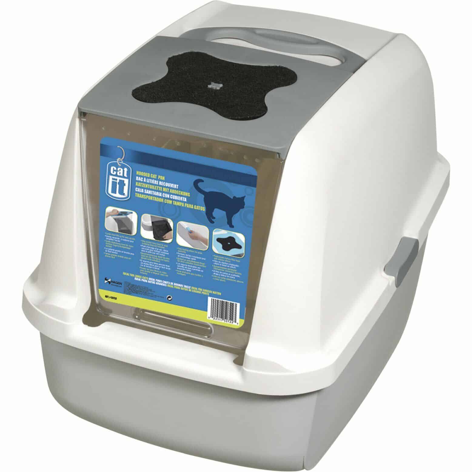 שירותים סגורים לחתולים 57x39x46.5 ס"מ | Catit High-Tech Cat Litter Box Grey