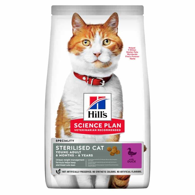מזון יבש לחתולים מסורסים/מעוקרות 3 ק"ג | Hill's Science Plan Adult Cat Sterilised Chicken