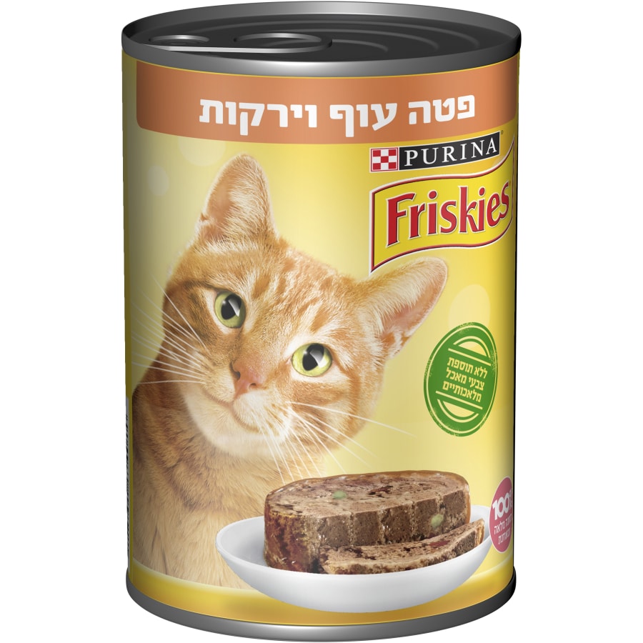 שימור פטה לחתולים בוגרים בטעם עוף וירקות 400 גרם | Friskies