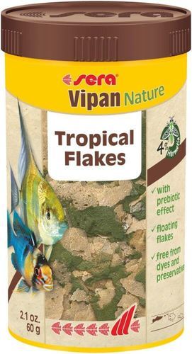 מזון פתיתים צפים לדגי נוי 250 מ"ל | Sera Vipan Nature