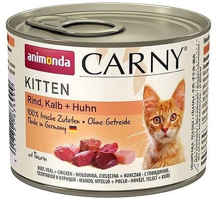 מזון רטוב לגורי חתולים בקר, עגל ועוף 200 גרם | Animonda Carny Kitten Beef, Veal & Chicken