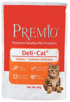 מזון רטוב לחתולים גורי סלמון 85 גרם | Premio Deli-Cat Kitten Salmon
