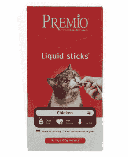 חטיף רטוב לחתולים בטעם עוף 120 גרם | Premio Liquid Sticks Chicken