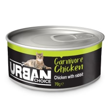 מעדן פטה לחתולים בטעם עוף וארנבת 70 גרם | Urban Choice