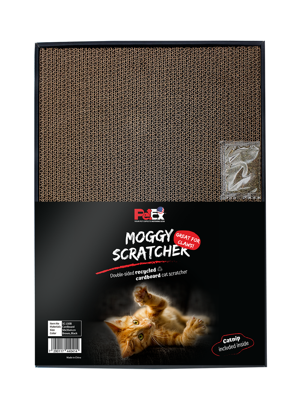 משטח גירוד שטוח לחתולים בגודל 50X35 ס"מ | Petex