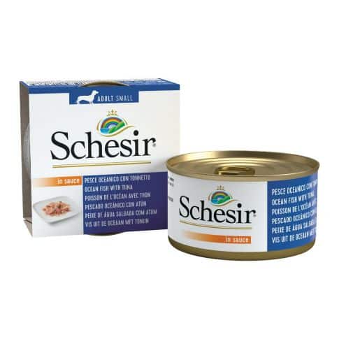 מעדן רטוב לכלבים דגי אוקיינוס עם טונה 85 גרם | Schesir Ocean Fish with Tuna