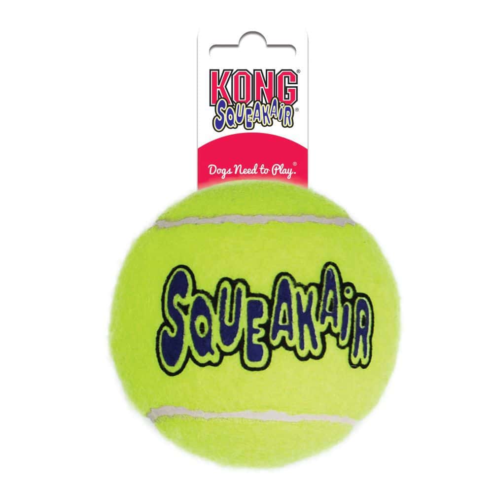 כדור טניס מצפצף לכלבים בינוניים | KONG Squeezz Ball M