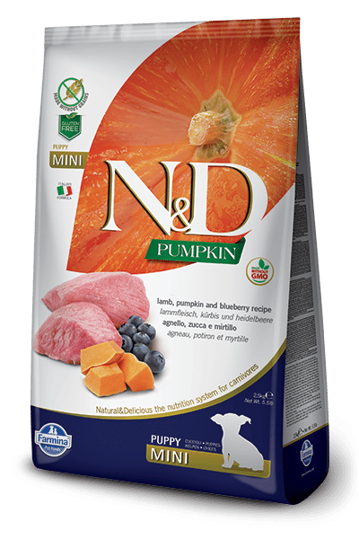 מזון יבש לגורי כלבים בטעמים כבש ודלעת 2.5 ק"ג | Natural & Delicious (N&D)