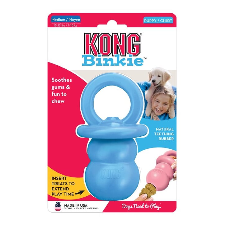 צעצוע לעיסה לגורי כלבים בגודל בינוני | KONG Puppy Binkie