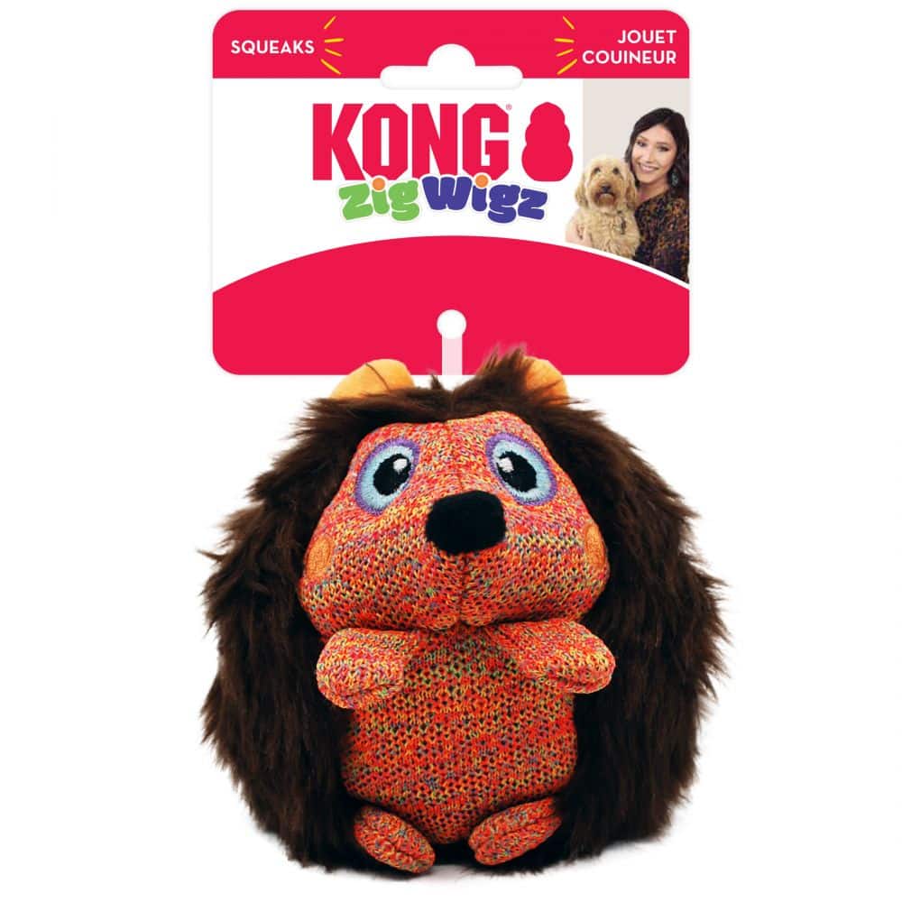 צעצוע מצפצף לכלבים קטנים בגודל M | KONG ZigWigz Hedgehog