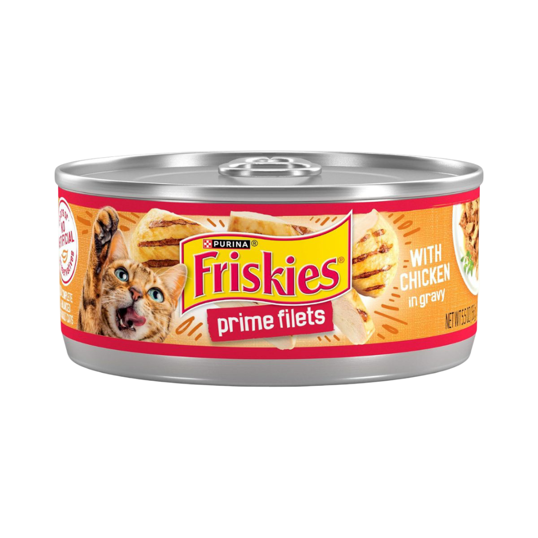 מעדן לחתולים בטעם פילה עוף ברוטב 156 גרם | Friskies