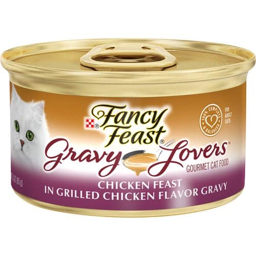 מזון רטוב לחתולים בטעם עוף ברוטב עשיר 85 גרם | Fancy Feast
