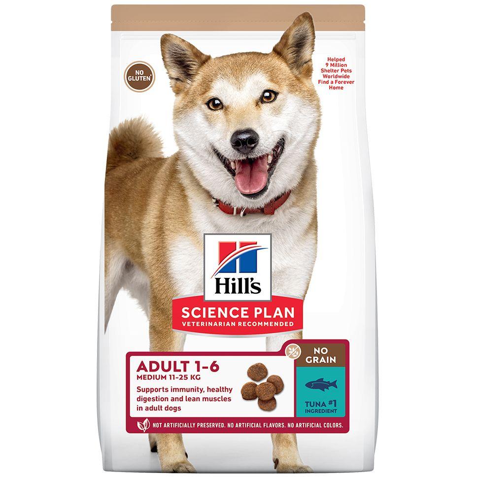 מזון יבש לכלבים בוגרים מגזע בינוני 12 ק"ג | Hill's Science Plan Adult Medium Grain Free Tuna