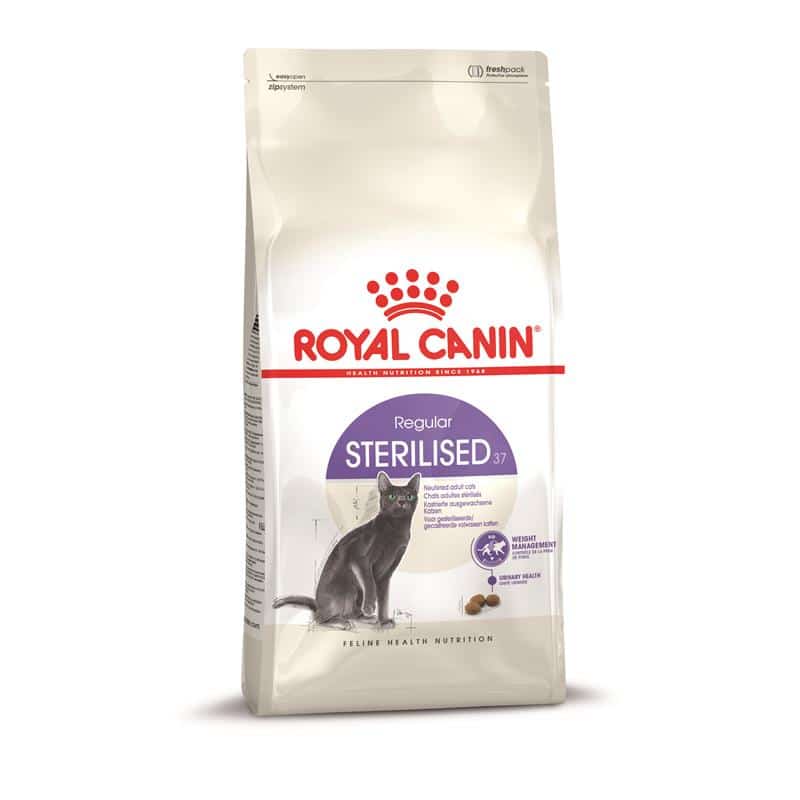 מזון יבש לחתולים בוגרים מסורסים 2 ק"ג | Royal Canin Sterilised 37