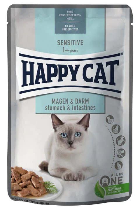 פאוץ' סנסטיב מערכת עיכול ברווז 85 גרם | Happy Cat
