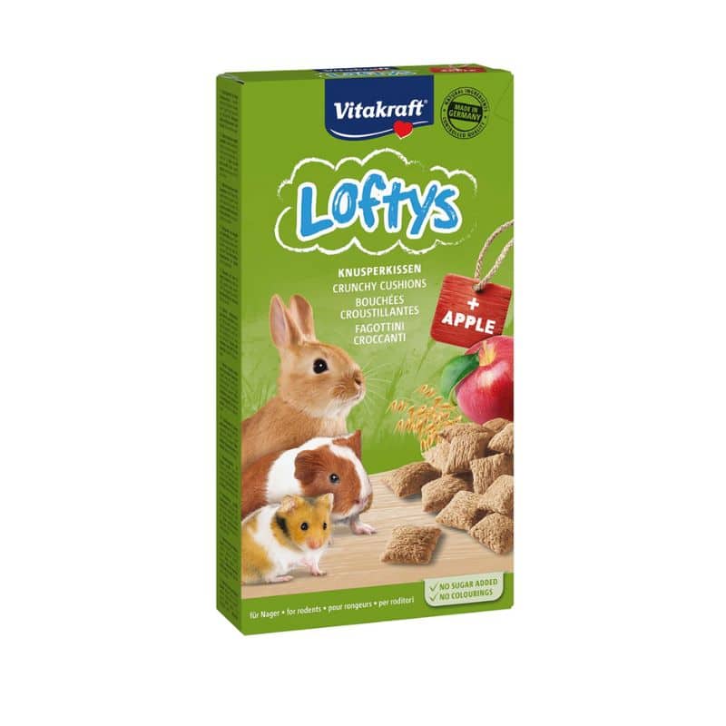 חטיף קראנצי למכרסמים בטעם תפוח 100 גרם | Vitakraft Loftys Rodents Apple