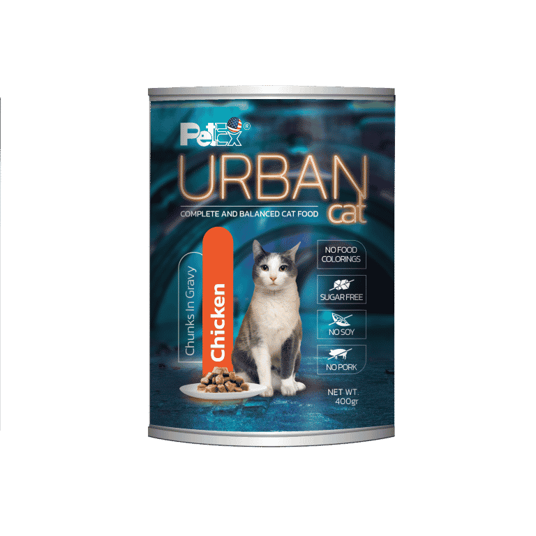 שימורי מזון לחתולים בוגרים בטעם עוף 400 גרם | URBAN CAT