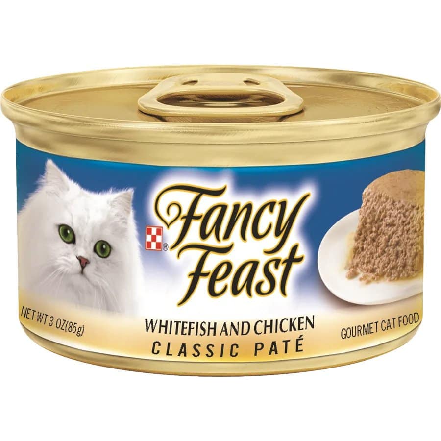 שימור פטה לחתולים בטעם דג לבן ועוף 85 גרם | Fancy Feast Classic Ocean Whitefish & Chicken