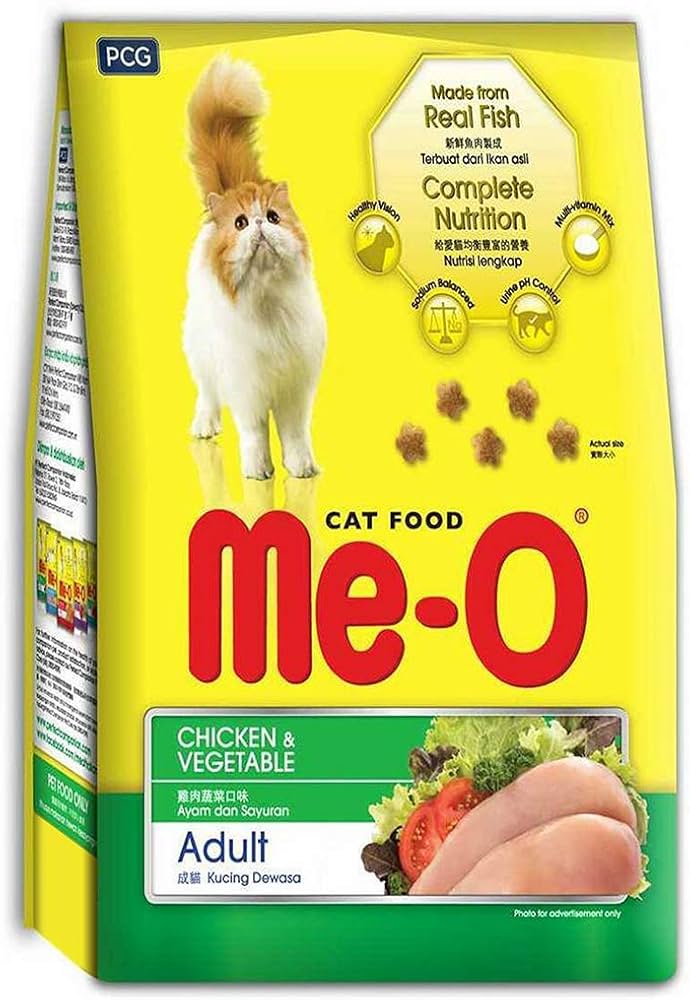 מזון יבש לחתולים בוגרים בטעם עוף וירקות 7 ק"ג | Me-O