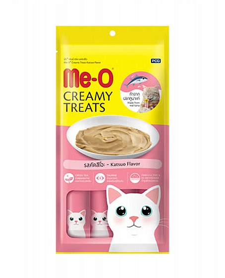 חטיף קרמי לחתולים בטעם טונה וקטסואו 60 גרם | Me-O Creamy Treats Tuna with Katsuo