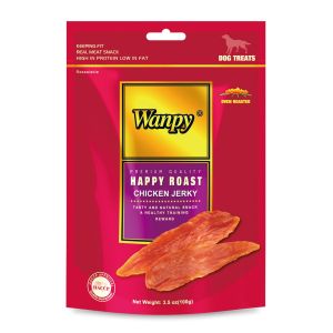 חטיף עוף ג'רקי לכלבים 100 גרם | Wanpy Chicken Jerky