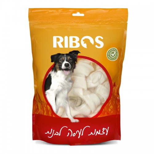 עצמות לעיסה לכלבים 400 גרם | RIBOS Buffalo Bones 4.5