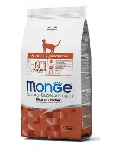 מזון יבש לחתולים בוגרים 1.5 ק"ג | Monge Senior Cat Food