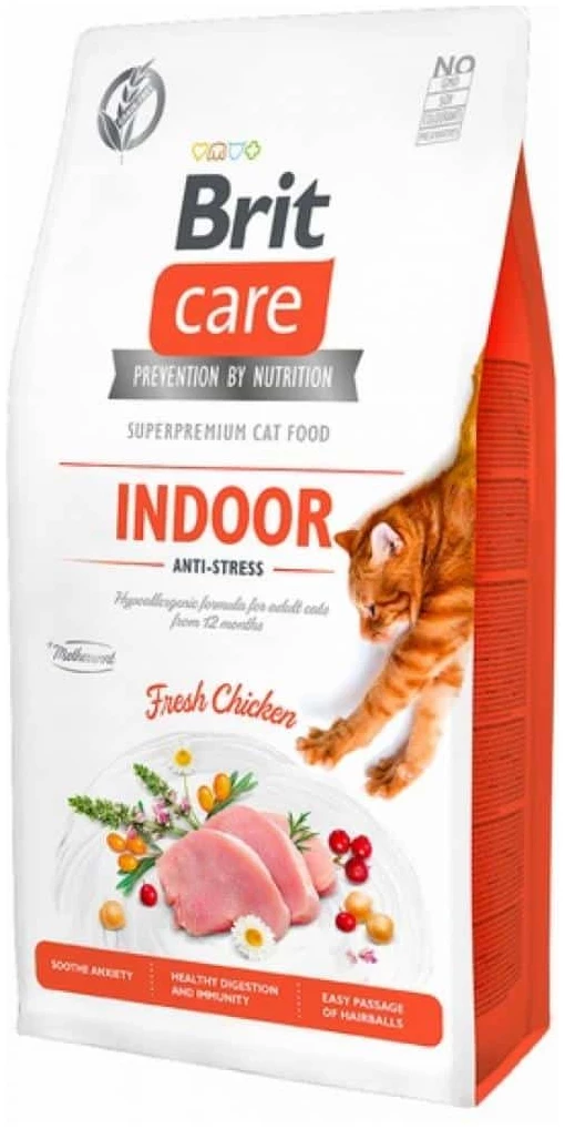 מזון יבש לחתולים בוגרים 7 ק"ג | BRIT Care Indoor Anti-Stress