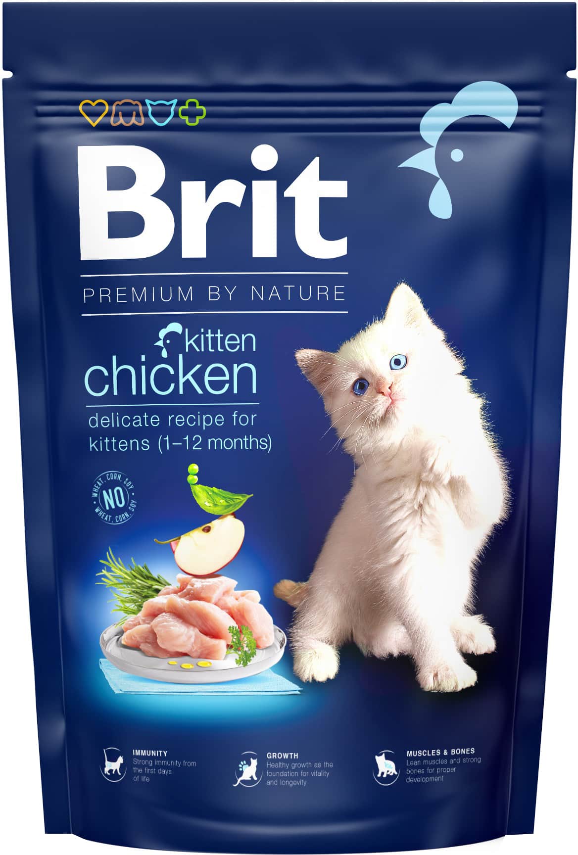 מזון יבש לגורי חתולים 1.5 ק"ג | Brit Premium Cat Kitten