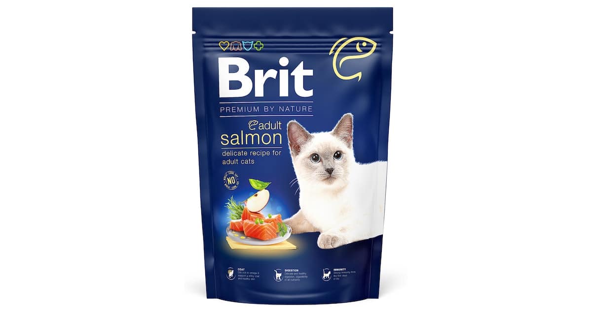 מזון יבש לחתולים בוגרים בטעם סלמון 1.5 ק"ג | Brit Premium Adult Salmon