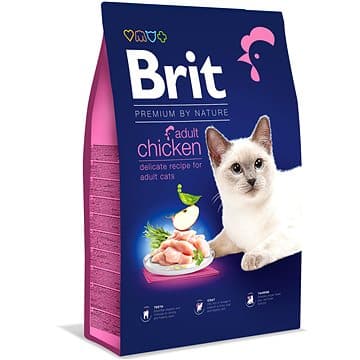 מזון יבש לחתולים בוגרים בטעם עוף 8 ק"ג | Brit Premium Adult Cat Chicken