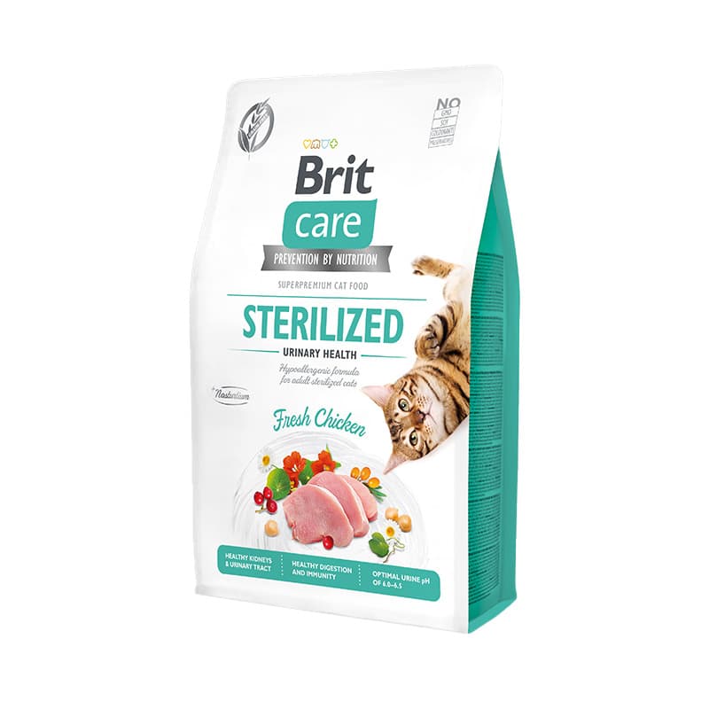 מזון יבש לחתולים בוגרים מסורסים 7 ק"ג | Brit Care Sterilized Chicken