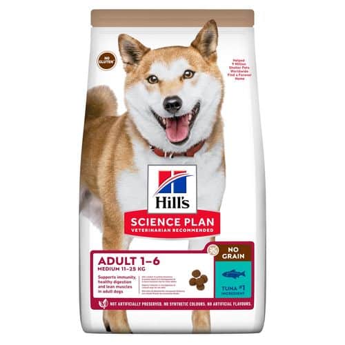 מזון יבש לכלבים בוגרים מגזע בינוני 2.5 ק"ג | Hill's Adult Medium Grain Free Tuna