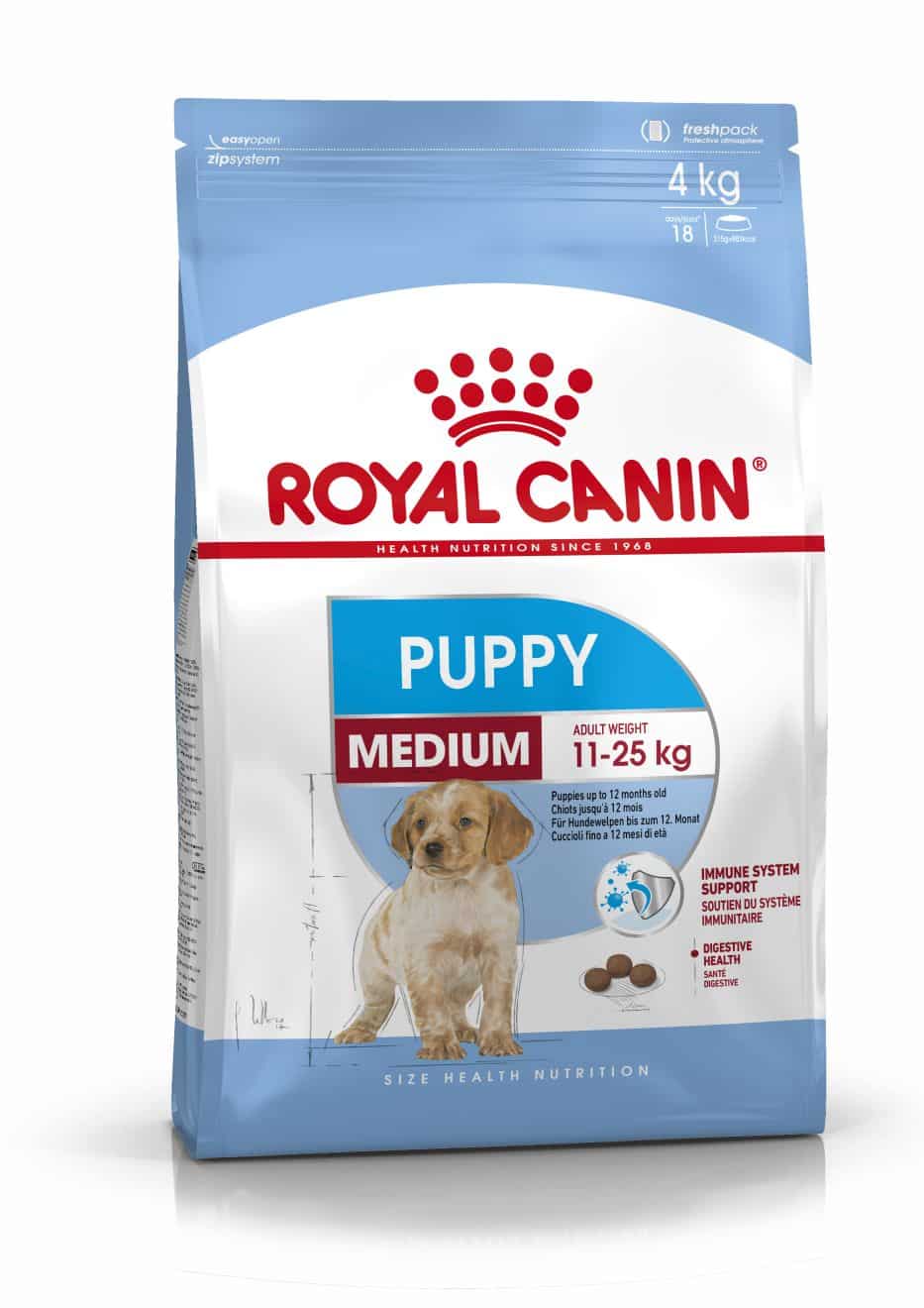 מזון יבש לגורי כלבים מגזע בינוני 4 ק"ג | Royal Canin Medium Puppy