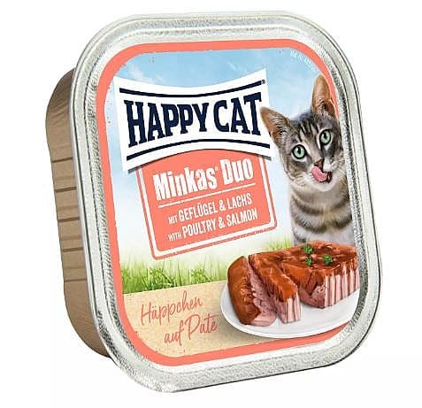 מעדן פטה עוף וסלמון 100 גרם | Happy Cat