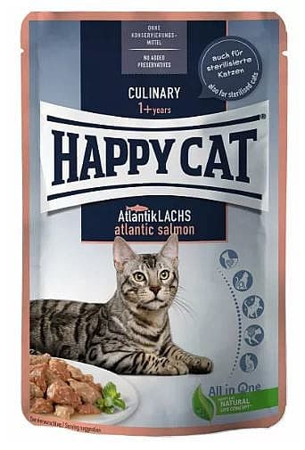 פאוץ' קולינרי סלמון אטלנטי 85 גרם | Happy Cat