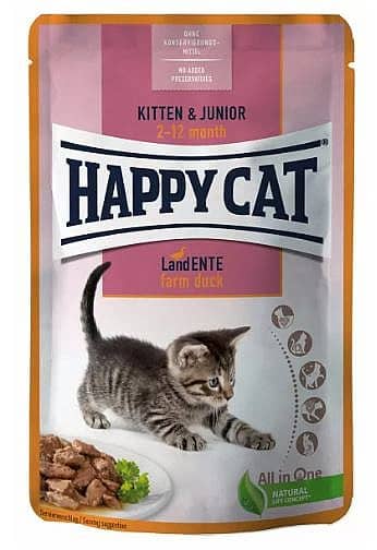 פאוצ' ברווז לגורים & ג'וניור 85 גרם | Happy Cat