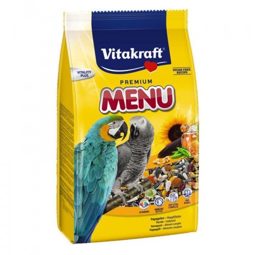מזון פרימיום לתוכים גדולים 1 ק"ג | Vitakraft Menu for Parrots